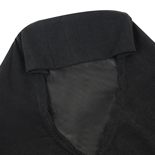 ZGMYC Women Shiny Rhinestones Muslim Hijab Elegant Long Turban Cap Head Wrap Scarf - color: Black(golden Beads & Rhinestones)