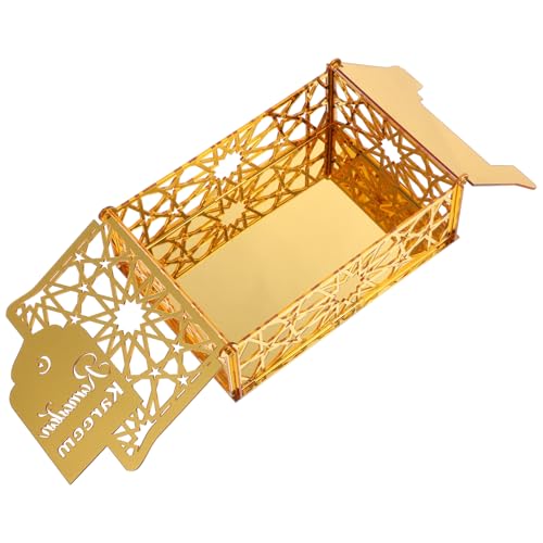 Eid Ramadan Acrylic Box Islamic Celebration Container Stylish Decorative Holder Elegant Treats Storage