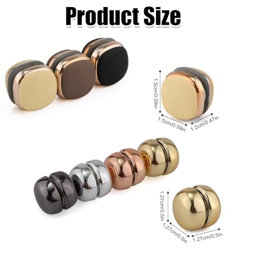 7pcs Hijab Magnetic Pins, 2 Shapes Pinless Strong Hijab Magnets for Clothing Multi-Purpose Scarf Magnetic Pin Shawl Clasp Brooch Small Convenient Magnetic Clips for Scarves, Women Girls