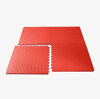 We Sell Mats 1 Inch Thick Martial Arts EVA Foam Exercise Mat, Tatami Pattern, Interlocking Floor Tiles for Home Gym, MMA, Anti-Fatigue Mats, 24 in x 24 in - size: 24"L x 24"W x 1"Th