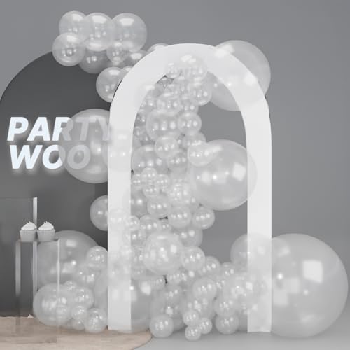 PartyWoo Clear Balloons 127pcs Different Sizes of 36 18 12 10 5 Inch Transparent Balloon Arch Kit for Graduation Wedding Baby Shower Bridal Shower Anniversary Birthday Party Decorations Clear-Y2 - color: Clear-y2, size: 127PCS