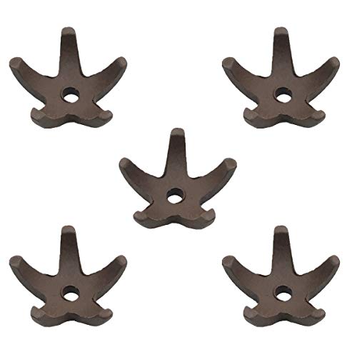 COMOK Fish Tank Decorations 5 Pcs Aquarium Mini Starfish-Shaped Shrimp Home Fish Tank Shelter Breeding Cave, Brown