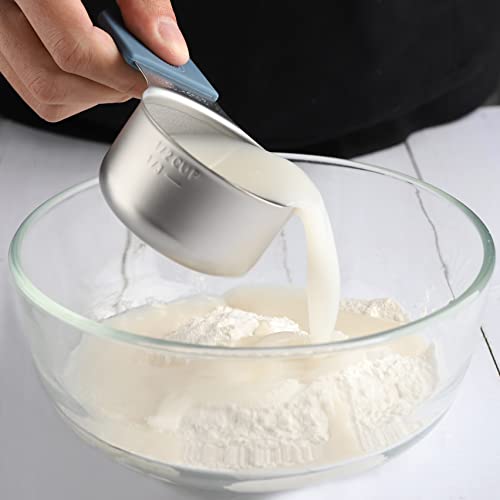 Magnetic Measuring Cups Set of 7 Stainless Steel Heavy Duty Measuring Cups for Dry & Liquid Ingredients (color) - color: color