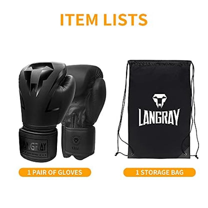 Boxing Gloves for Adults Men Women, Punch Bag Training Gloves for MMA Sparring Kickboxing Muay Thai Fight Heavy Bag Fitness