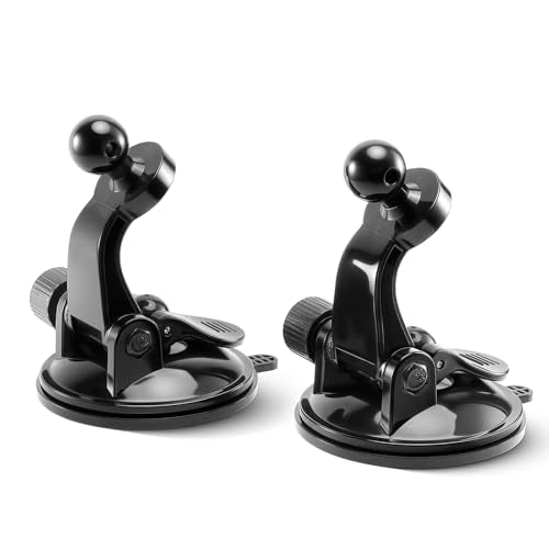 2 PCS Adjustable GPS Car Mount for Garmin Nuvi Dezl Drive Drivesmart Zumo Driveassist DriveLuxe StreetPilot RV, Replacement Suction Cup GPS Dash Ball Mount Dashboard Windshield Car Holder