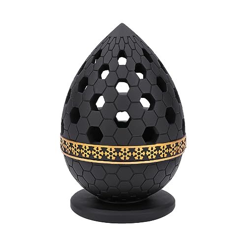 TERSCHELLING Charcoal Incense Burner, Bakhoor Burner, Oud Frankincense Resin Incense Burner for Yoga, Spa and Aromatherapy, Office & Home Decor (Black)