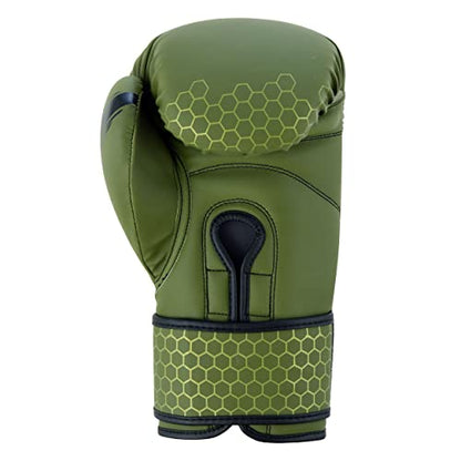 PFG Ultimate Series Boxing Gloves - Boxing MMA Muay Thai Training and Bag Work - color: Olive Green