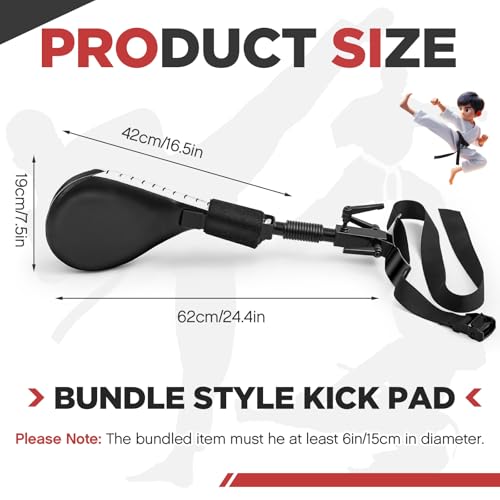 Seenelling Taekwondo Kick Pads Boxing Pads Taekwondo Karate Sparring Gear Boxing Paddles Kicking Targets Martial Arts Training Equipment with Mounting Bracket for Youth Men - color: Black, size: 1 Kicking Target