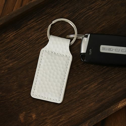 LaserGram Rectangle Keychain, Allah 2, Personalized Engraving Included (Golf White) - color: Golf White