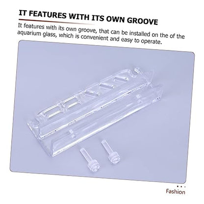 Acrylic Aquarium Tool Holder for Water Plants Grass Maintenance Wall-Mounted Storage Rack Organizer for Fish Tank Cleaning Tools Space-Saving Design Storage