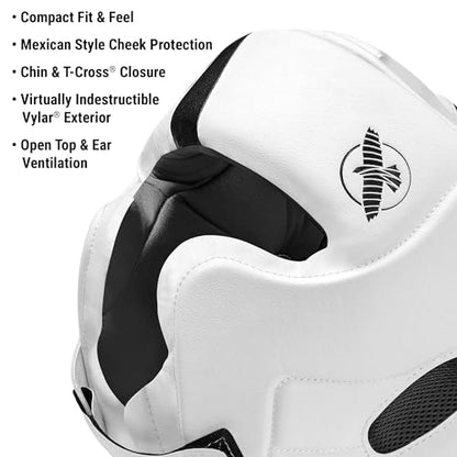 Hayabusa T3 Boxing Headgear Adjustable - color: White, size: Medium