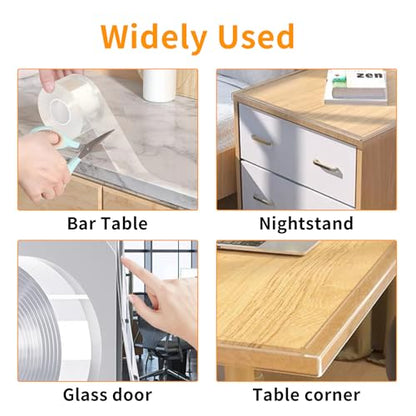 Corner Protector Baby,Clear Edge Protector Strip,Sharp Edge Wrap Cover Tape,Self Adhesive Protective Bumper Guards for Cabinet Door,Desk,Glass Table,Bed Furniture and Wall,2 in x 3.3 FT