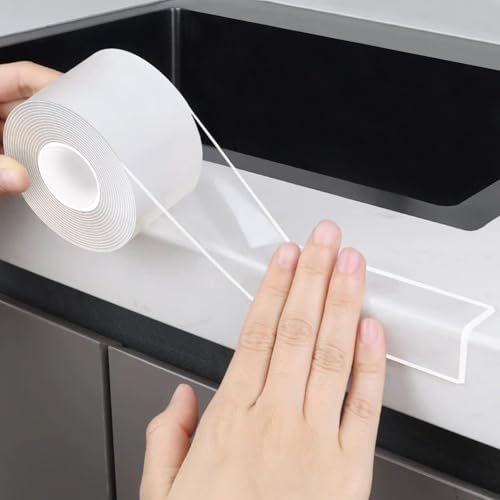 1.57 in x 9.84 FT,Clear Edge Protector Strip Sharp Edge Wrap Cover Tape,Self Adhesive Protective Bumper Guards for Cabinet Door Desk Glass Table Bed Furniture, Kitchen Countertop, Waterproof - size: 1.57in x 9.84FT