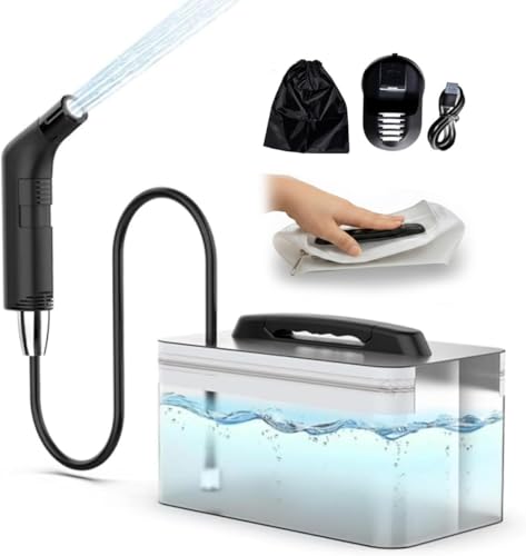 Portable Travel Bidet Electric Rechargeable Handheld Personal Bidet Sprayer for Personal Cleaning for Toilet with 2.3 liters Water Container (Black)