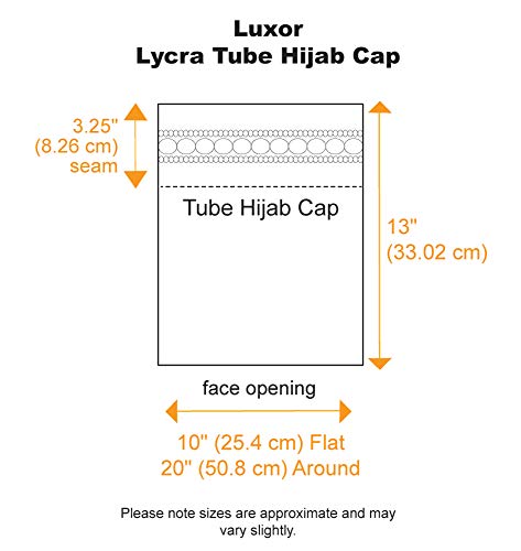Luxor Underscarf Hijab Beanie Head Wrap Chemo Cap for Cancer Patients - color: Ivory