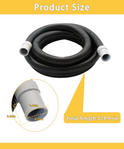 2Pcs A20015 Ribbed Hosing Replacement | Fits for Fluval 306/307/406/407/305/405 Canister Filter Aquarium Hosing