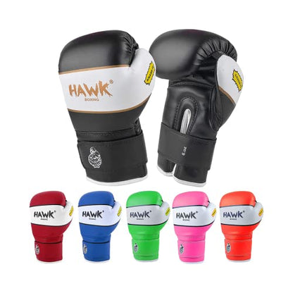 Kids Boxing Gloves for Kids Children Youth Punching Bag Kickboxing Muay Thai Mitts MMA Training Sparring Gloves - color: Black, size: 6 oz