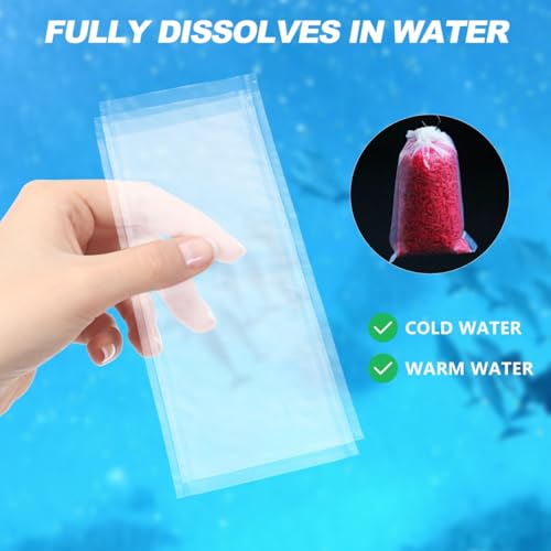 Kisangel 150Pcs PVA Fishing Bait Bags, Water Soluble Mesh Bag for Stink Carp Fishing Bait (Pack of 2) - size: Medium (Pack of 2)