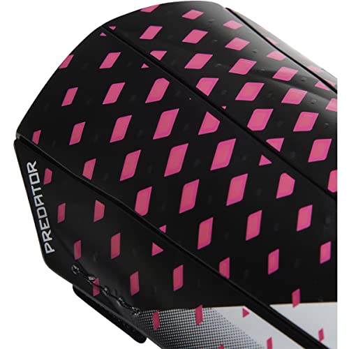 Adidas Soft Ground Match Predator Shin Guards - color: Black/White/Team Shock Pink, size: Small