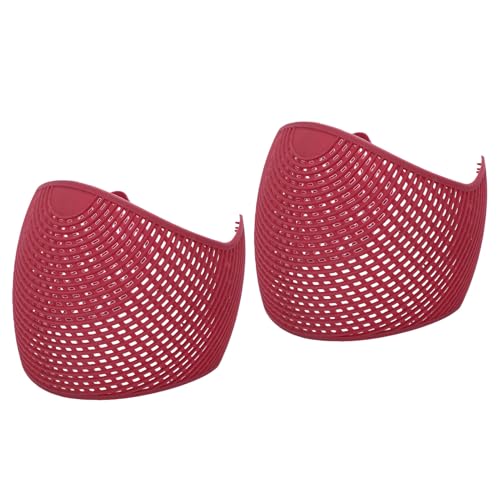 Non Slip Hijab Crown Headband | 2 Pack Elastic Lightweight Hair Grip Band Base Layer for Workout Sports Daily Use Black (Deep Red) - color: Deep Red