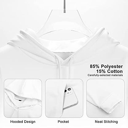 Hooded Sweatshirt for Women with Pocket, Lightweight Pullover Tops Casual Hoodies Sweatshirts - color: Picture(243), size: Large