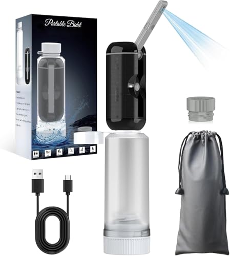 Portable Bidet for Travel, Rechargeable Waterproof Sprayer, Black - color: Blackgray