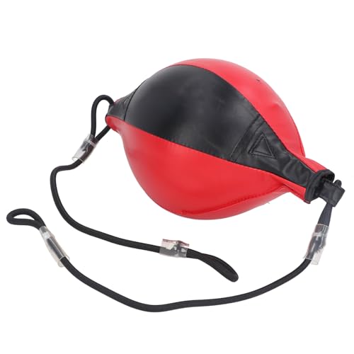 Double End Punching Bag, PU Leather Boxing Ball for Training with Adjustable Cord, Improve Reflexes and Speed for All Skill Levels