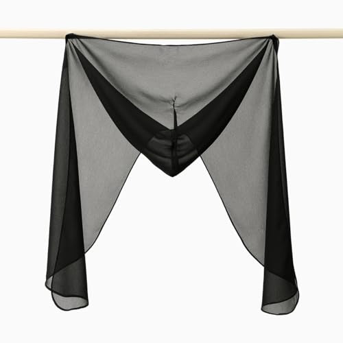 Instant Chiffon Hijab Set 3-in-1 Scarf with Built-in Magnets and Undercaps Head Wraps with Model Cap - color: Black 1