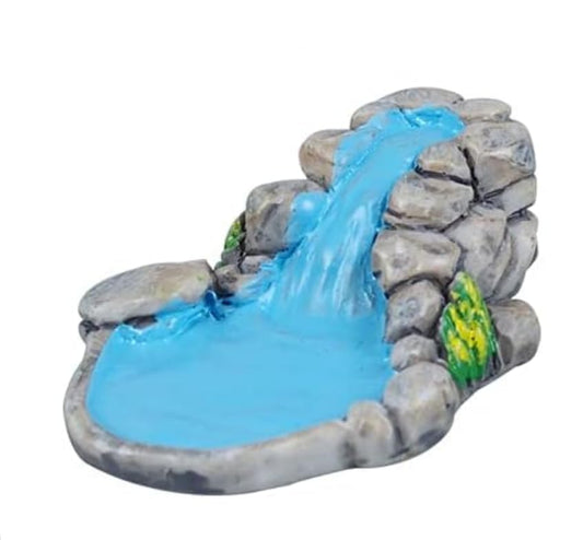 Mini Fairy Garden Accessories Kit, Micro Landscape Decoration Pond Bridge Ornaments, Miniature Figurines for Potted Plant Bonsai Terrarium Decor Mountain Water(ZS204)