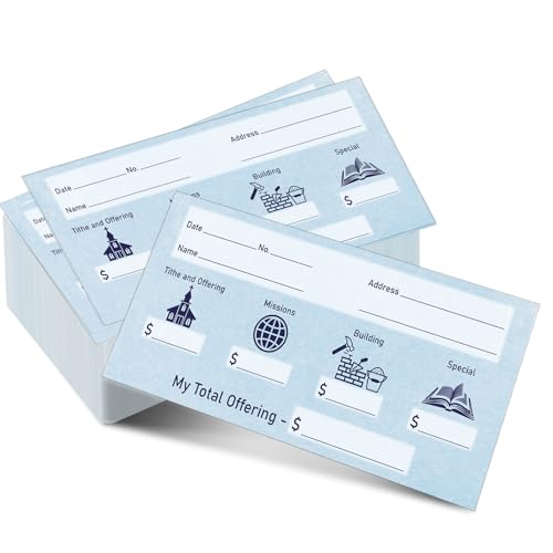Eaasty 200 Pieces Church Offering Envelopes My Offering Bill Size Envelope Church Tithe Envelopes for Donations, Religious Occasions(Fresh Style) - style: Fresh Style