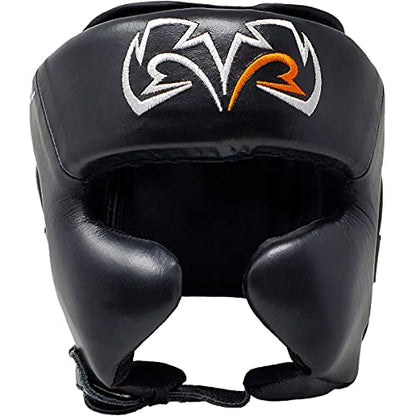 RIVAL Boxing RHG2 Hybrid Headgear - Ultra-Thin, Super-Sleek Design, Compact Training Style with Cheek Guards - color: Black, size: Small