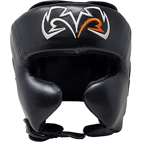 RIVAL Boxing RHG2 Hybrid Headgear - Ultra-Thin, Super-Sleek Design, Compact Training Style with Cheek Guards - color: Black, size: Small