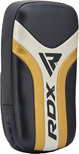 RDX MMA Thai Pad for Training,Maya Hide Leather Curved Kick Boxing Strike Shield, Boxing, Muay Thai, Karate, Martial Arts, Taekwondo, Punching, Foot, Knee and Elbow Target. Sold As Single Item