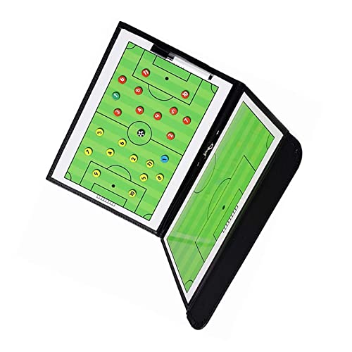 Estink Soccer Coaching Board, Magnetic Double Sides Football Strategy Clipboard with Marker Pen and Eraser, for Soccer Training Teaching