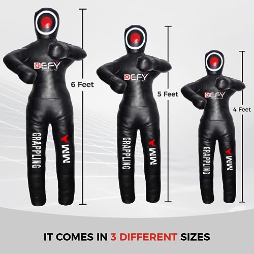DEFY Vinyl Jiu Jitsu MMA Grappling Dummy Judo Martial Arts Punching Bag Karate - size: 6 Feet