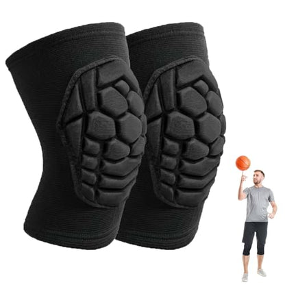 Men Women Knee Pads for Skating Soccer Dancing Climbing, Soft Elastic Work Knee Protector for Fitness Yoga Bike, Breathable Anti-slip Knee Compression Sleeve for Hiking Running Cycling Adult, Black L - size: Large