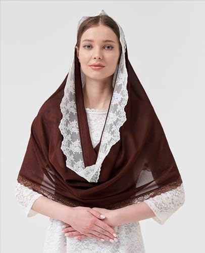 Leimandy Infinity Chapel Veil Hijab Scarf Head Wrap for Muslim V96 - color: Brown