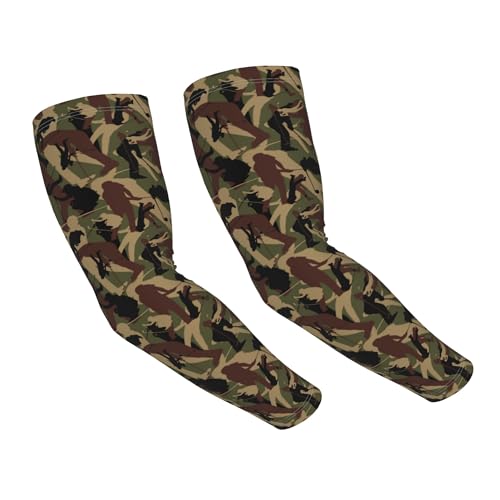 Arm Sleeves Outdoor Garden Sports Cooling Sun Sleeve for Women Men Farm - color: Golf