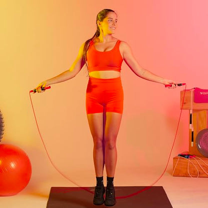 Elite Jumps Freestyle PVC Jump Rope Bundle - Premium Quality Adult Jump Ropes for Fitness - Lightweight Cardio Skipping Jump Rope for Exercise and Training - Unbreakable Grip Tape Handles - color: Turquoise