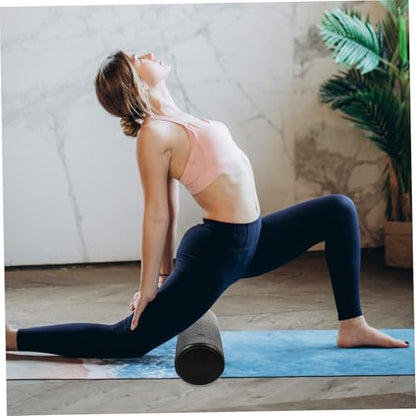 High Density Solid Yoga Massage Roller for Muscle Fitness Foam Roller for Back Neck Shoulder Leg Massage Smooth Surface for Tissue Relief (15x45cm)