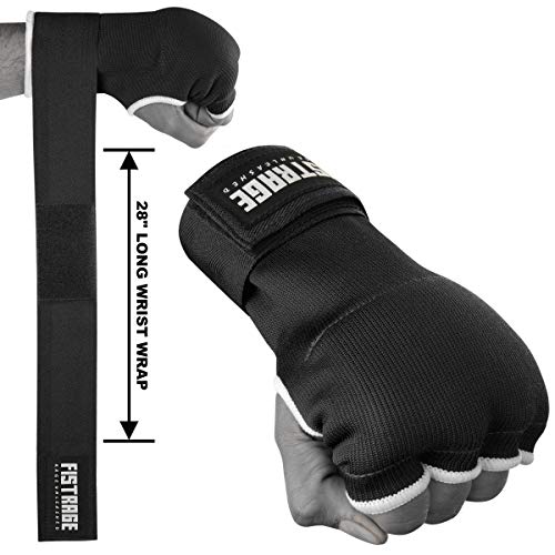 FISTRAGE Speed Ball Boxing Hand Wraps MMA Muay Thai Training Punching Dodge Striking Bag Leather Kit Hanging Swivel Workout Speedball Kicking with Mitt - color: Black, size: Small-Medium