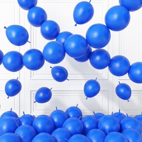 Blue Link Balloons,120Pcs 6Inch Dark Blue Linking Balloons - color: Dark Blue