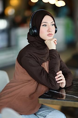 para life Hijab-Dickey-BoleroArm Sleeve With Hijab-Hijab&Armsleeve|Shrugs For Women-Arm Sleeve|Arm Sleeves For Women - color: Brown