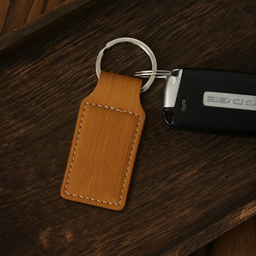 LaserGram Rectangle Keychain, Allah 2, Personalized Engraving Included (Bamboo) - color: Bamboo