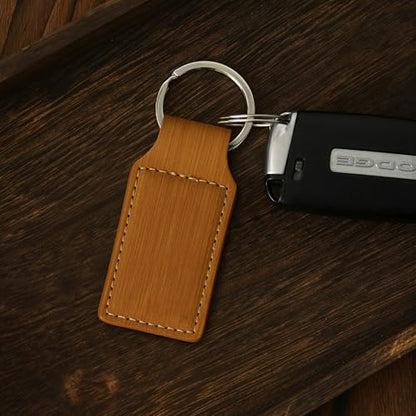 LaserGram Rectangle Keychain, Allah 2, Personalized Engraving Included (Bamboo) - color: Bamboo