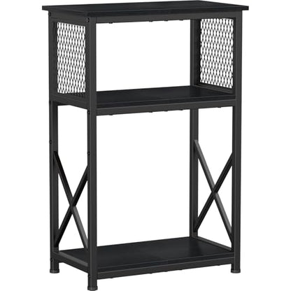 Snughome 10 Gallon Aquarium Stand with Storage, 3 Tier Heavy Metal Fish Tank Stand Shelf 20.47" x 11.42" x 30.91", Black - color: Black