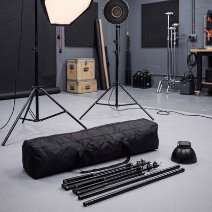 3 Pcs Tripod Carrying Case Bag Water Resistant Durable Lightweight Multifunctional Tripod Carrying Case with Heavy Duty Suit for Tent, Fishing Pole, Lights, Cameras(Black,39 x 8 x 8 in) - size: 39 x 8 x 8 in