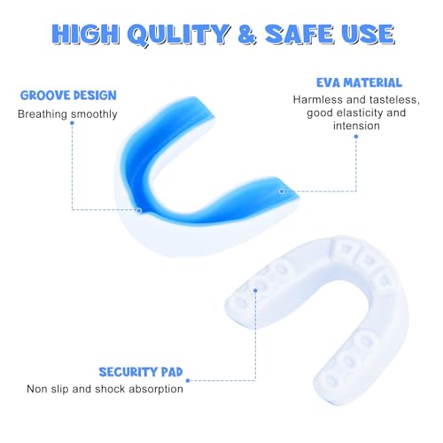 MENOLY 6 Pack Kids Mouth Guard, Toddler Sport Mouth Guard Kids with 6 Portable Cases for Football Basketball Boxing MMA Wrestling Hockey - size: Kids (Under 8 Year Old)