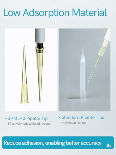 Pipette Tips 200uL 1000pcs, Universal Pipetting Tips, DNase/RNase Free and Pyrogen Free, Low Retention, Laboratory Liquid Handling, Autoclavable, Polypropylene (PP) - size: 200uL(1000PCS)