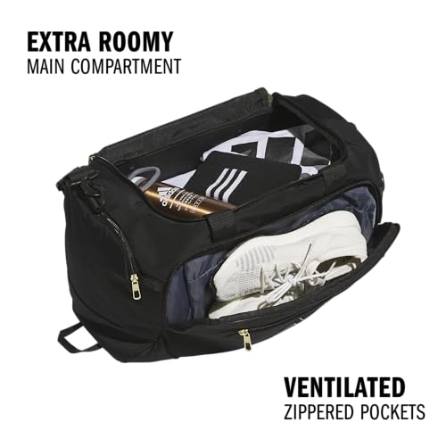 adidas Defender 5 Duffel Bag for Sports, Gym and Travel, Black, OSFA - color: Black, style: Small (42l)